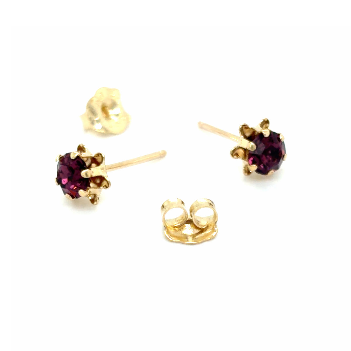 Estate Simulated Amethyst Studs