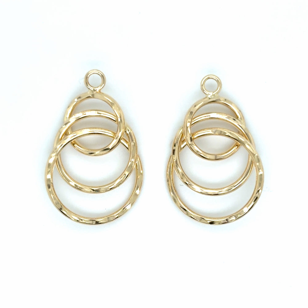 Estate Triple Circle Earring Jackets