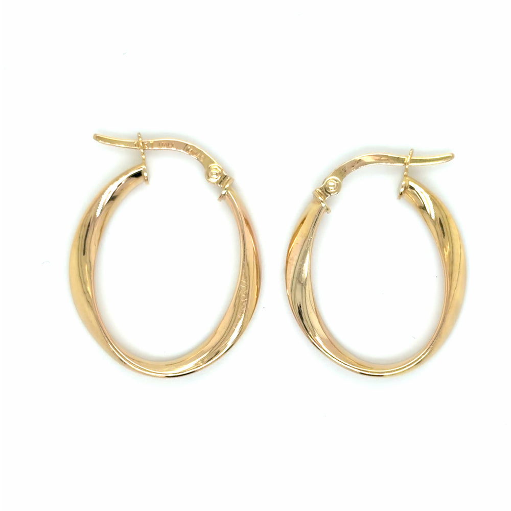 Estate Twisted Oval Hoops