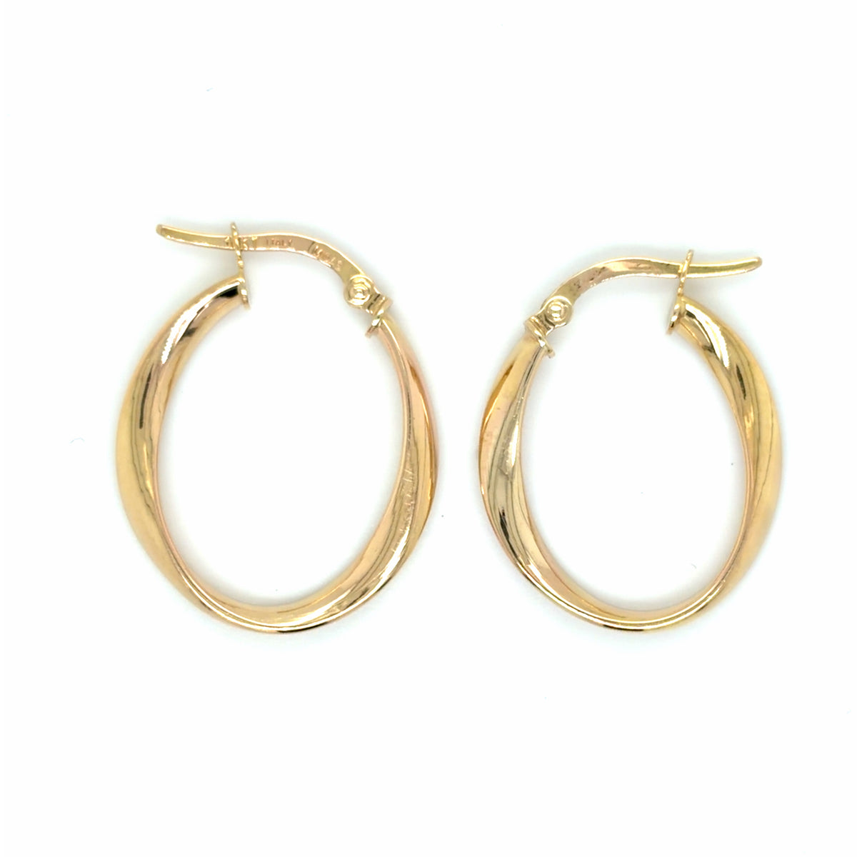 Estate Twisted Oval Hoops