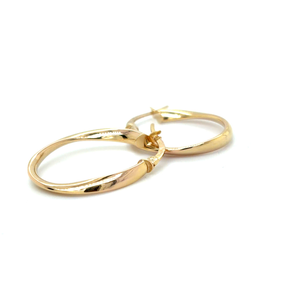 Estate Twisted Oval Hoops