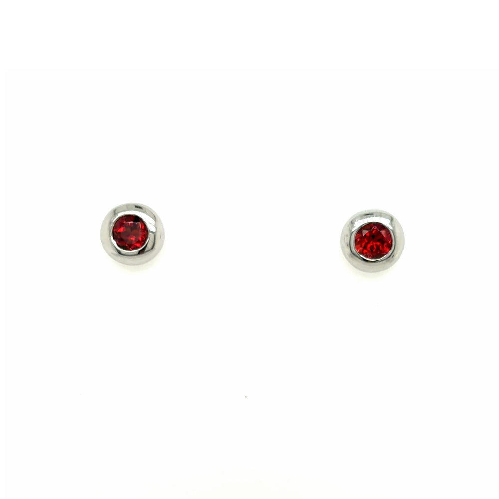Estate Orange Sapphire Stud Earrings
