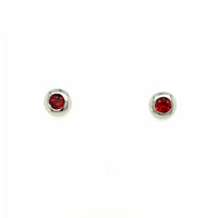 Estate Orange Sapphire Stud Earrings