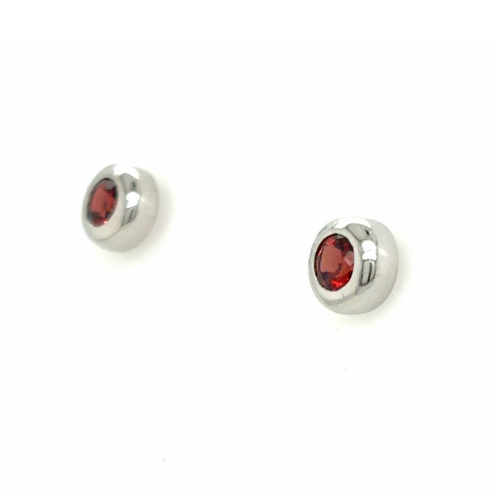 Estate Orange Sapphire Stud Earrings
