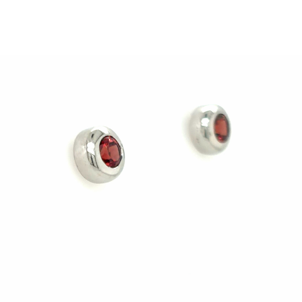 Estate Orange Sapphire Stud Earrings