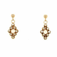 Estate Diamond Dangle Earrings