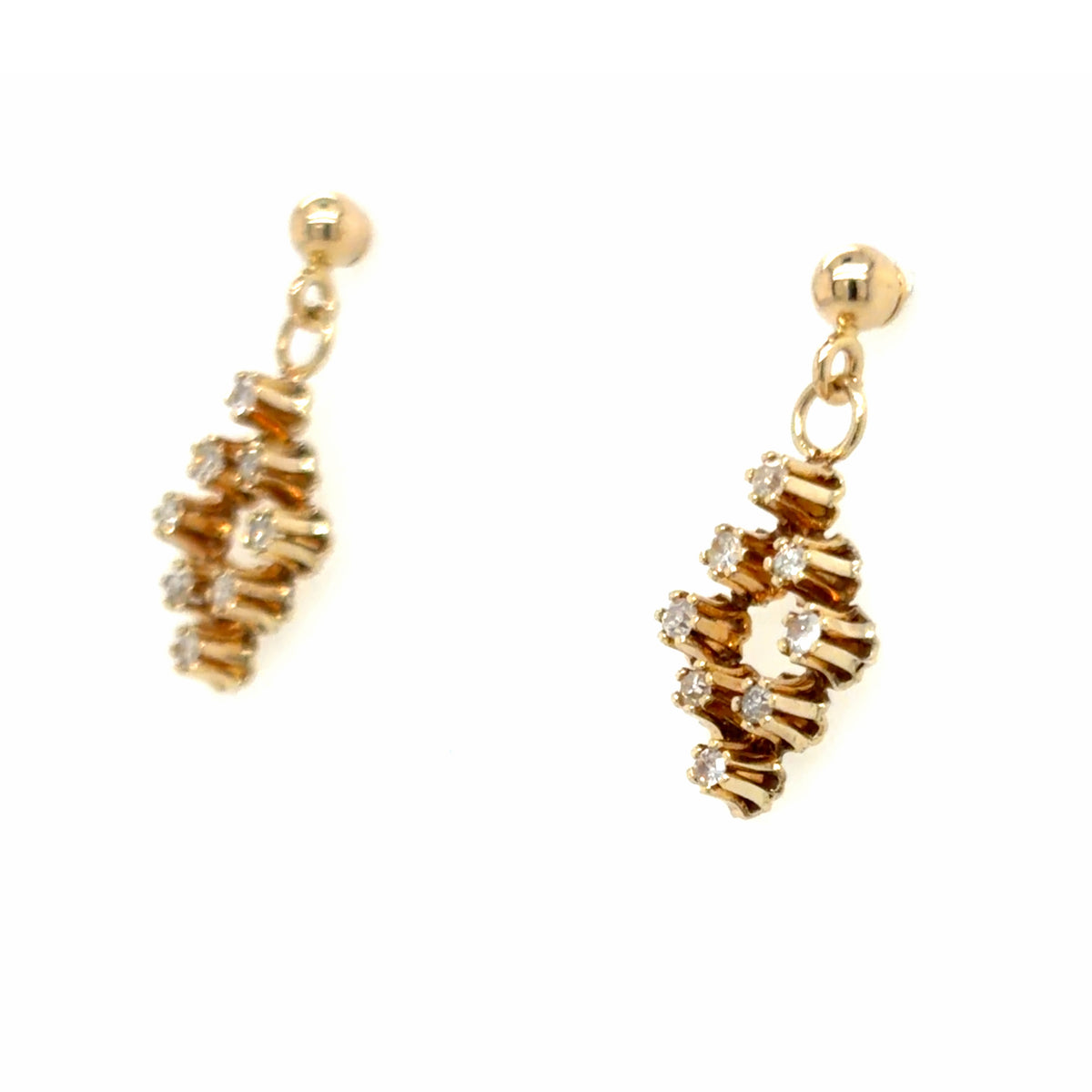 Estate Diamond Dangle Earrings