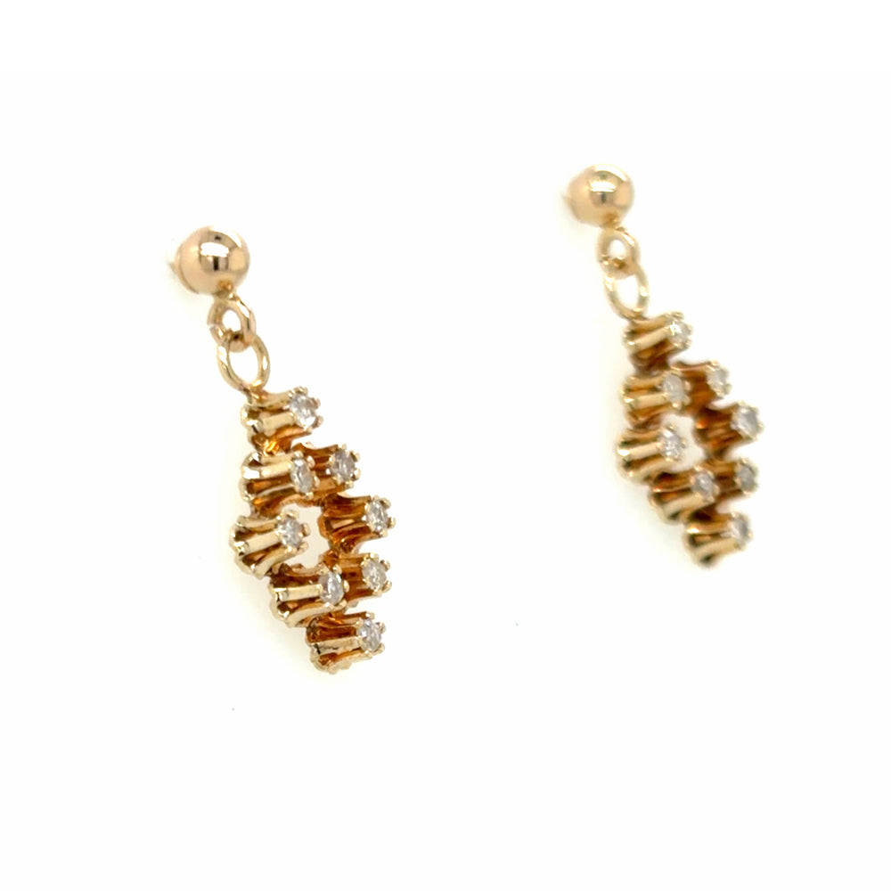 Estate Diamond Dangle Earrings