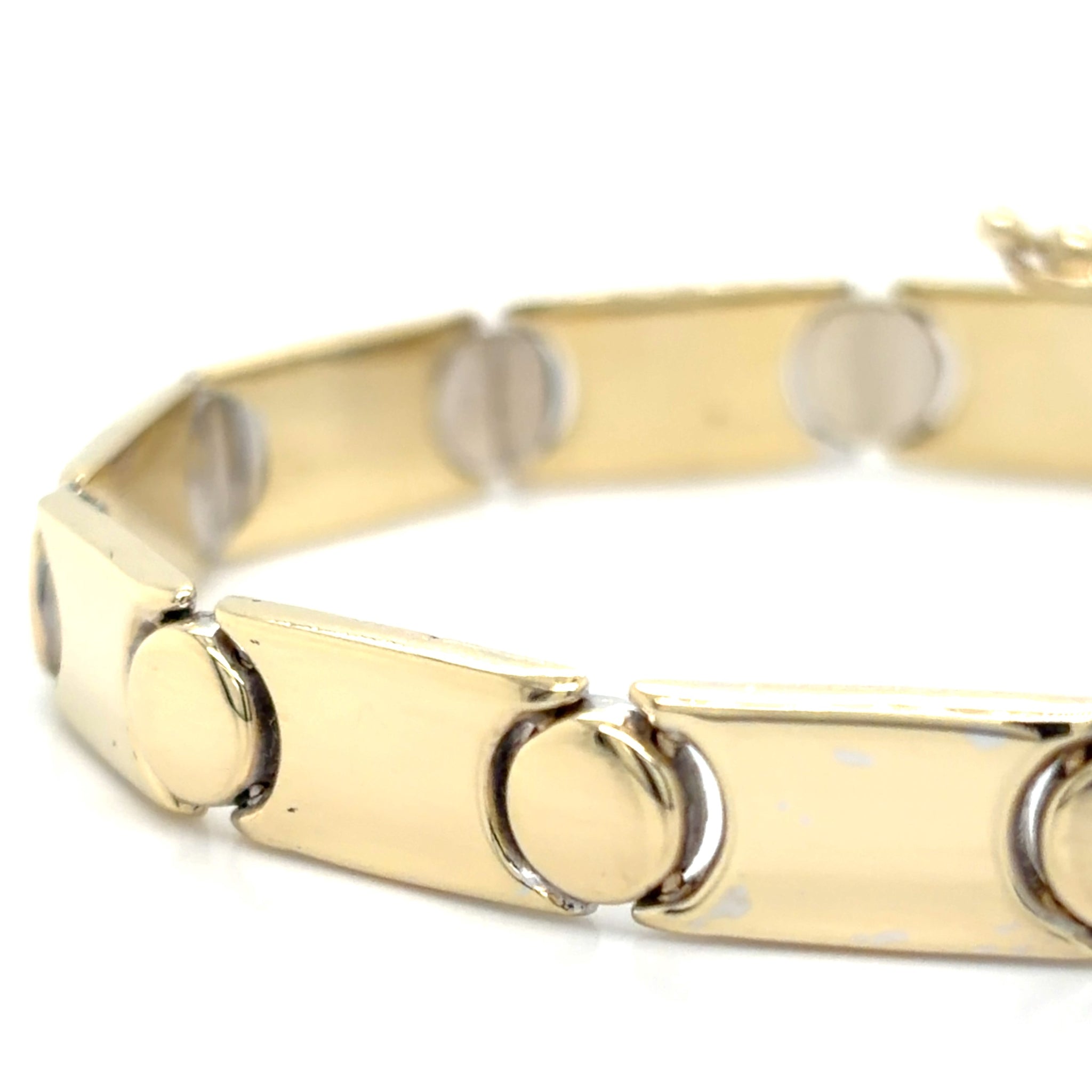 Estate Two Tone Reversible Screw Link Bracelet