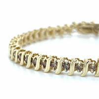 Estate Champagne Diamond Tennis Bracelet