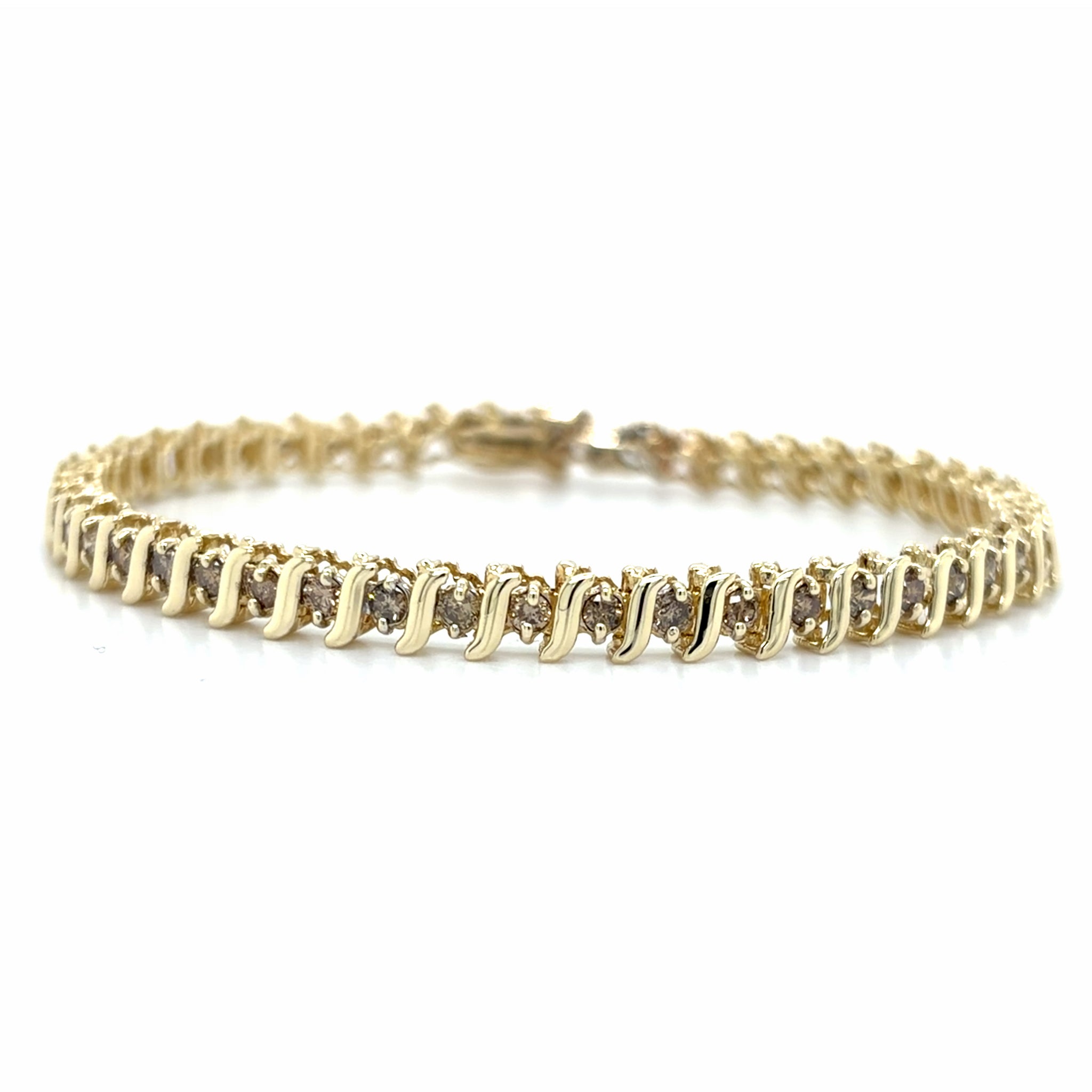 Estate Champagne Diamond Tennis Bracelet
