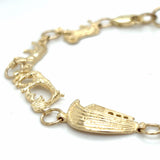Estate 7.75" Noah's Ark Link Bracelet