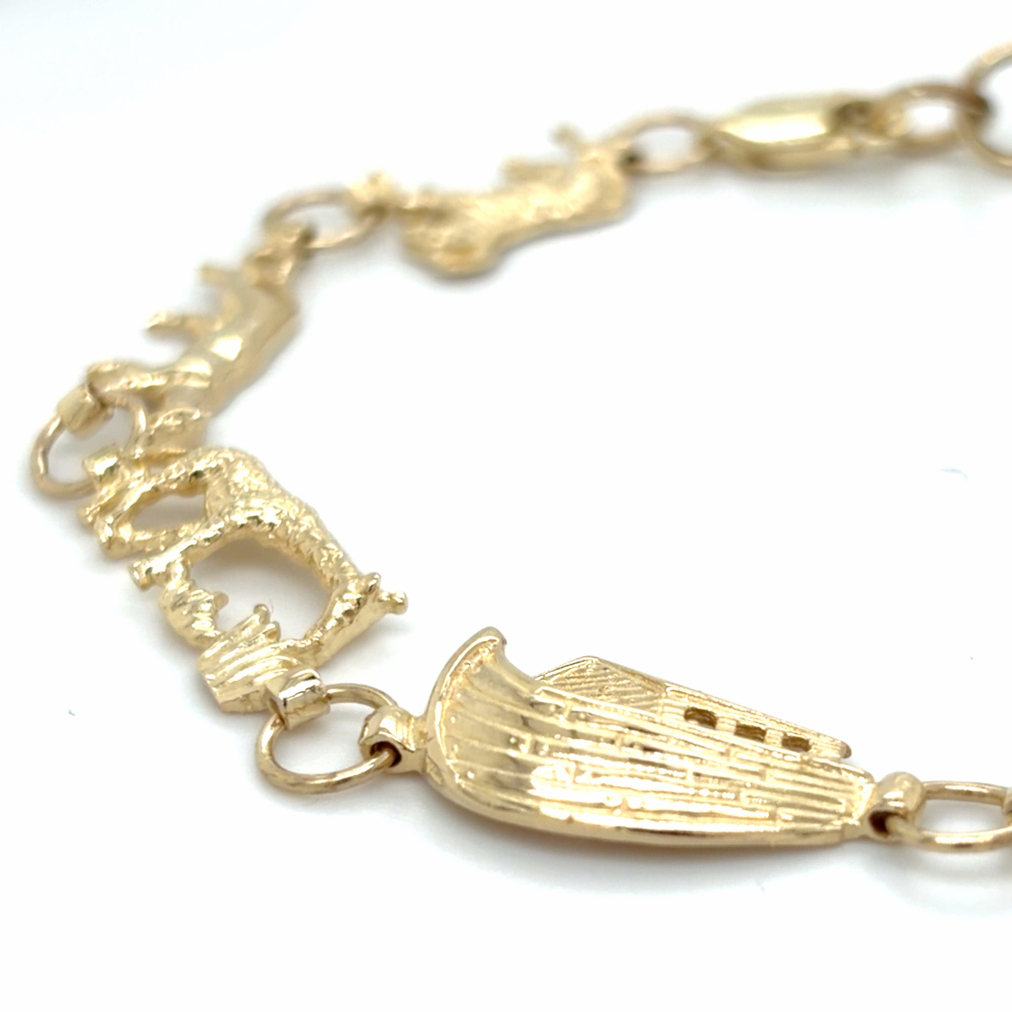Estate 7.75" Noah's Ark Link Bracelet