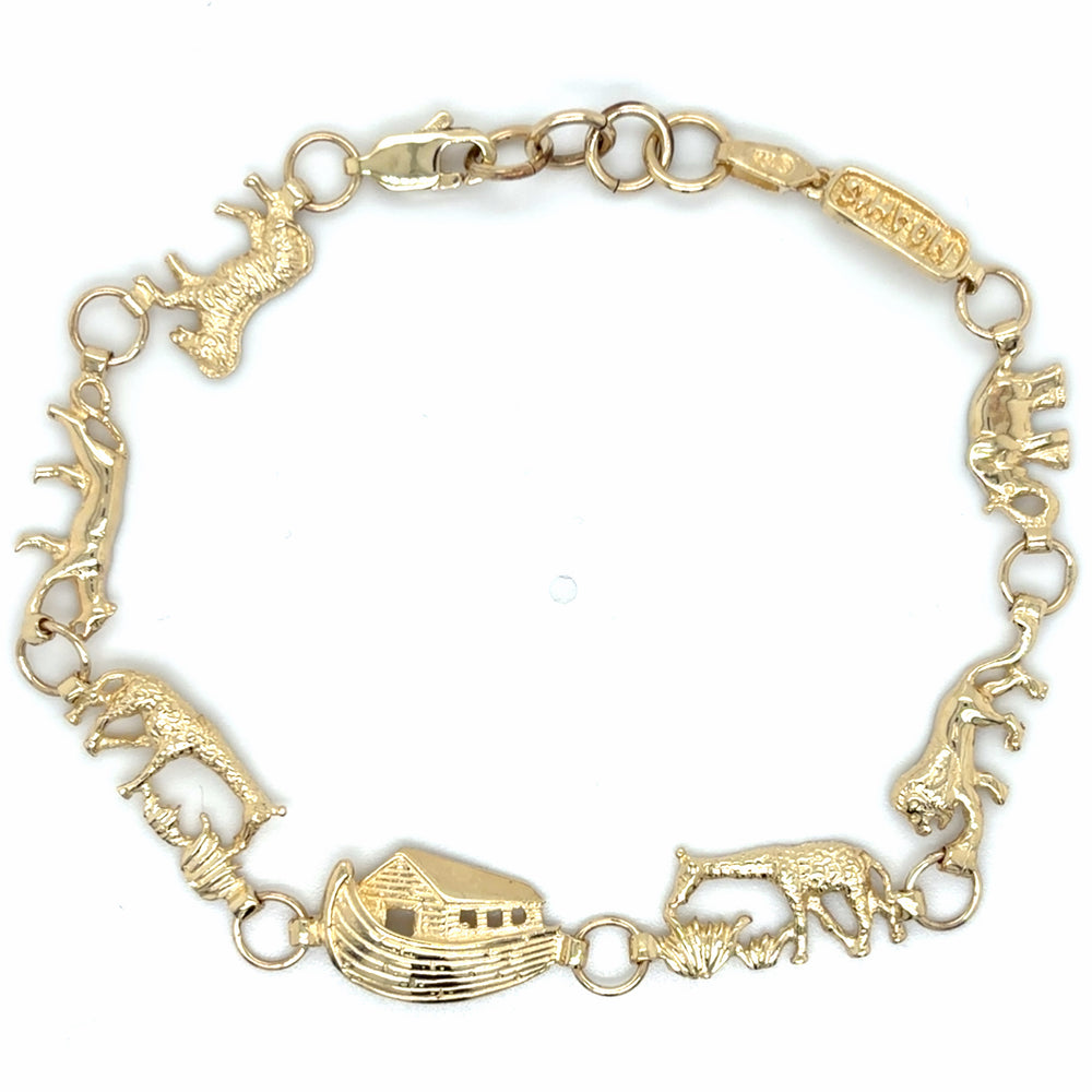 Estate 7.75" Noah's Ark Link Bracelet
