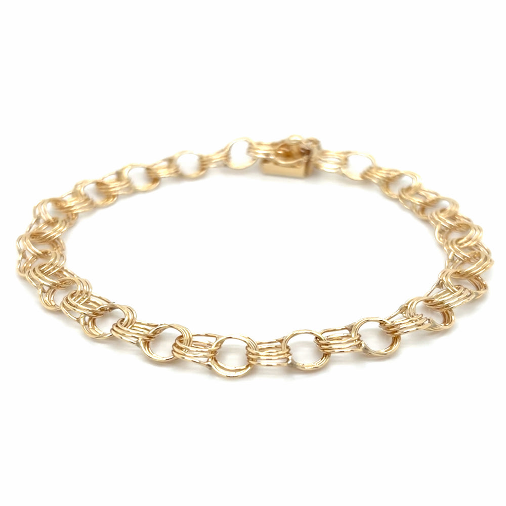 Estate 7" Gold Charm Bracelet