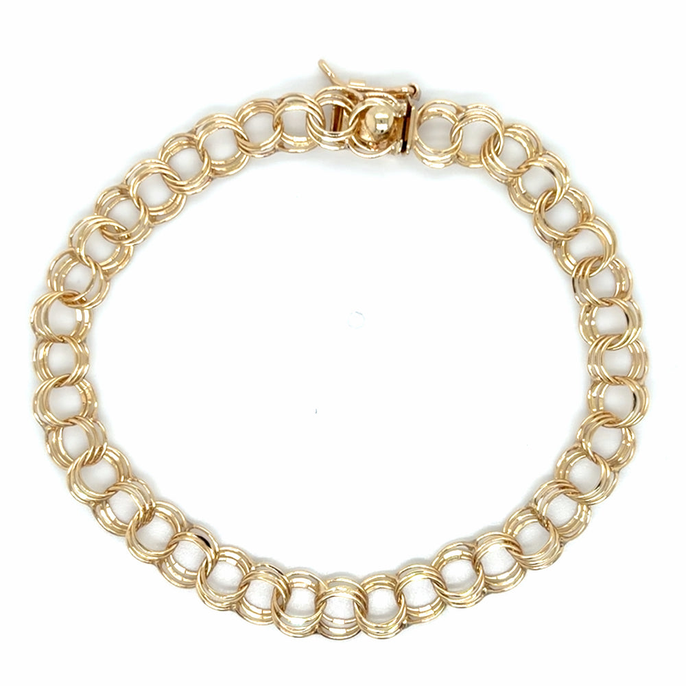 Estate 7" Gold Charm Bracelet
