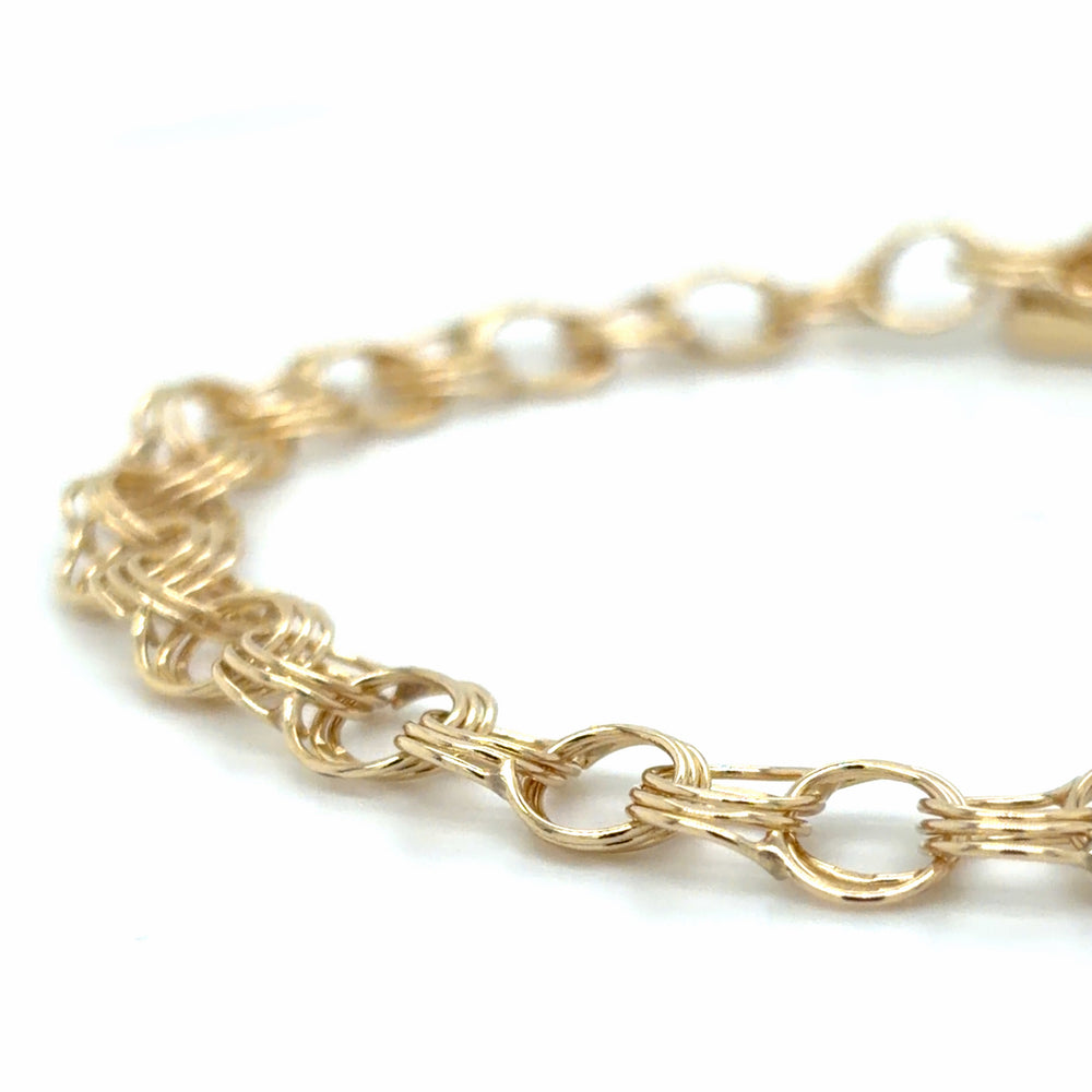 Estate 7" Gold Charm Bracelet