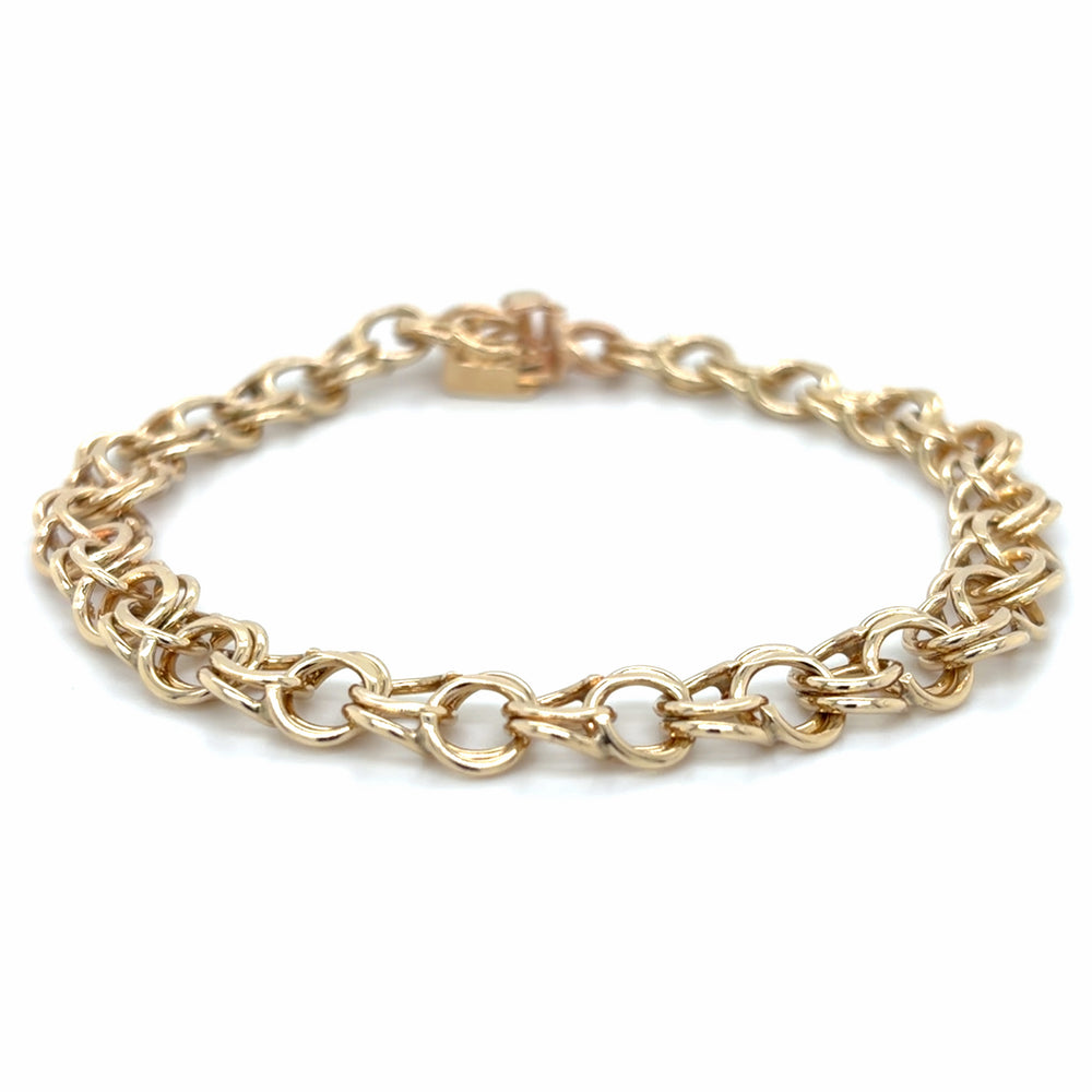 Estate 7" Double Link Charm Bracelet
