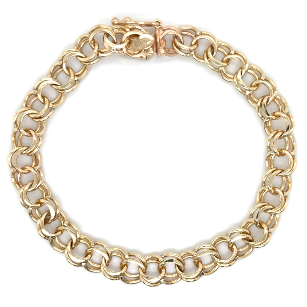 Estate 7" Double Link Charm Bracelet