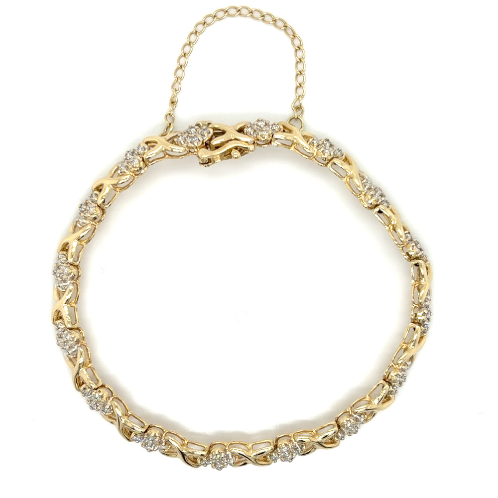 Estate 0.64cttw Diamond X-Link Bracelet