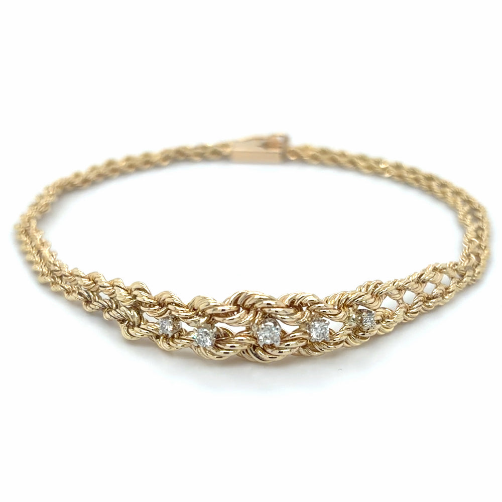 Estate Diamond Rope Bracelet