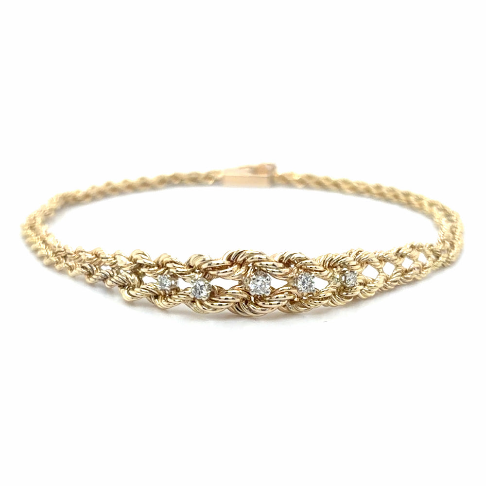Estate Diamond Rope Bracelet