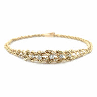 Estate Diamond Rope Bracelet
