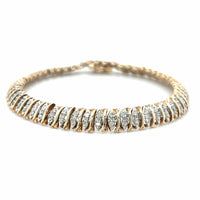Estate 0.80cttw Diamond Link Style Bracelet