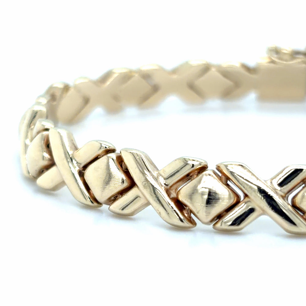 Estate 7" X & O Link Bracelet