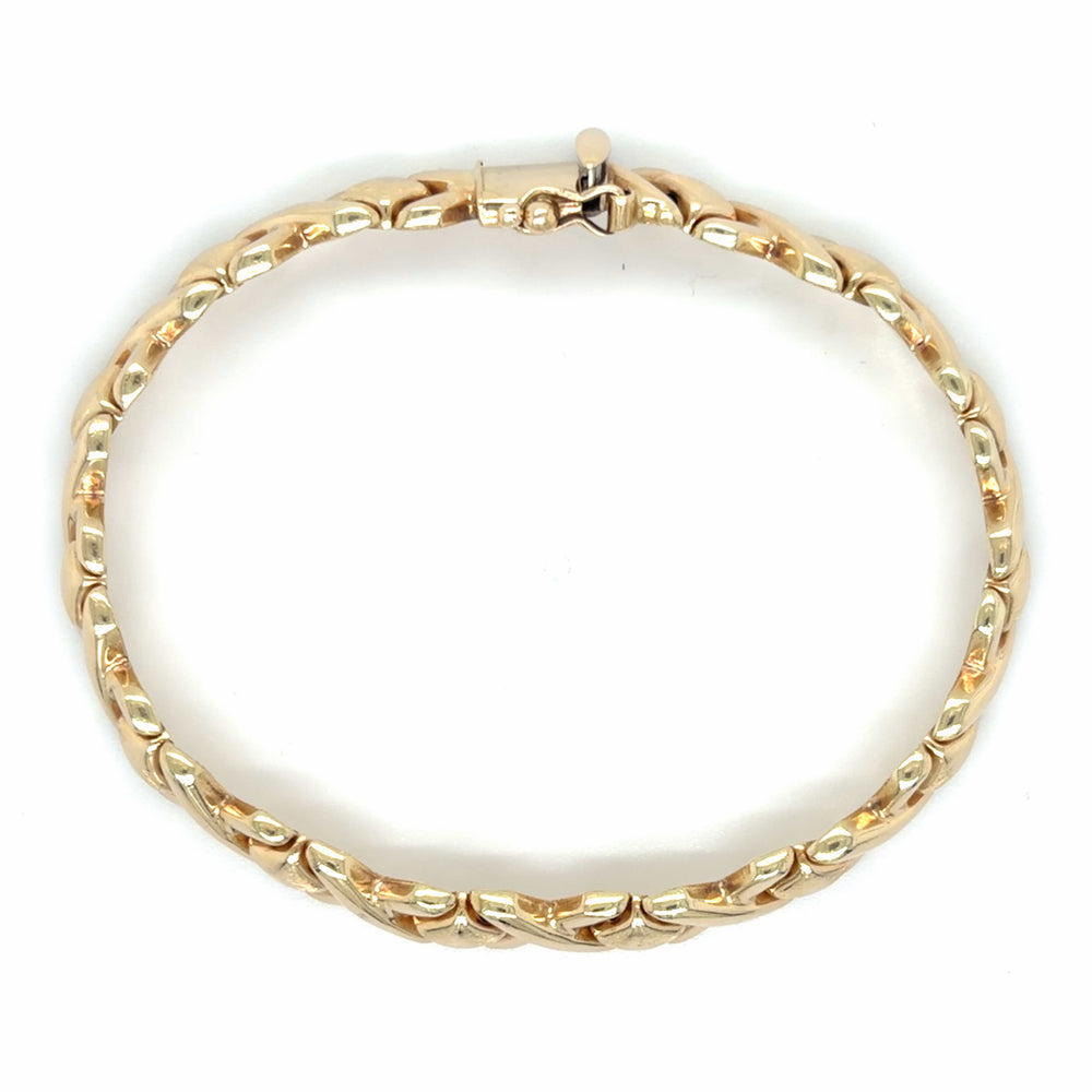 Estate 7" X & O Link Bracelet