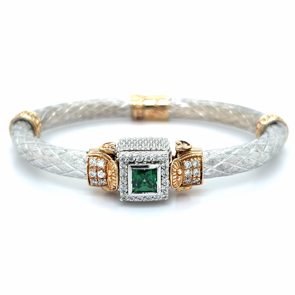 Estate Two-Tone Callisto Bangle Bracelet by Caerleon