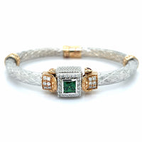 Estate Two-Tone Callisto Bangle Bracelet by Caerleon