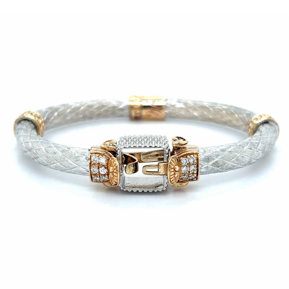 Estate Two-Tone Callisto Bangle Bracelet by Caerleon