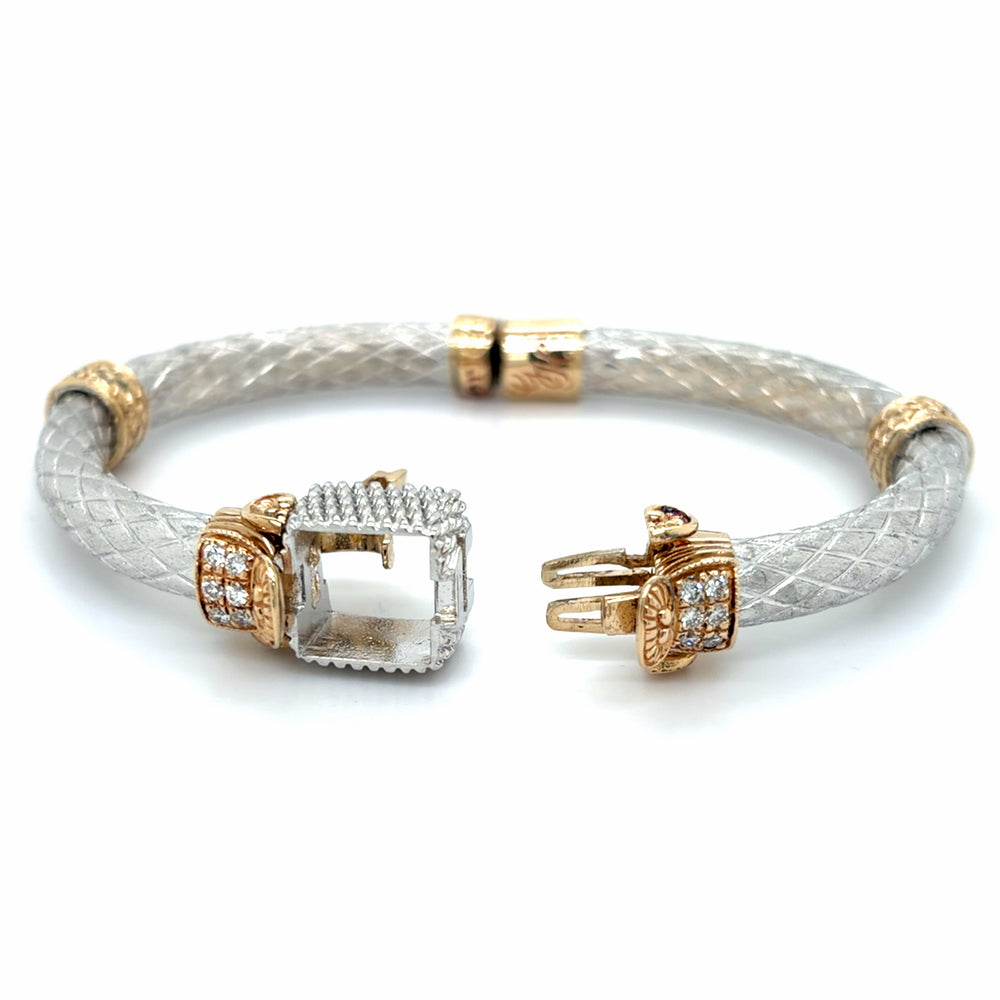 Estate Two-Tone Callisto Bangle Bracelet by Caerleon