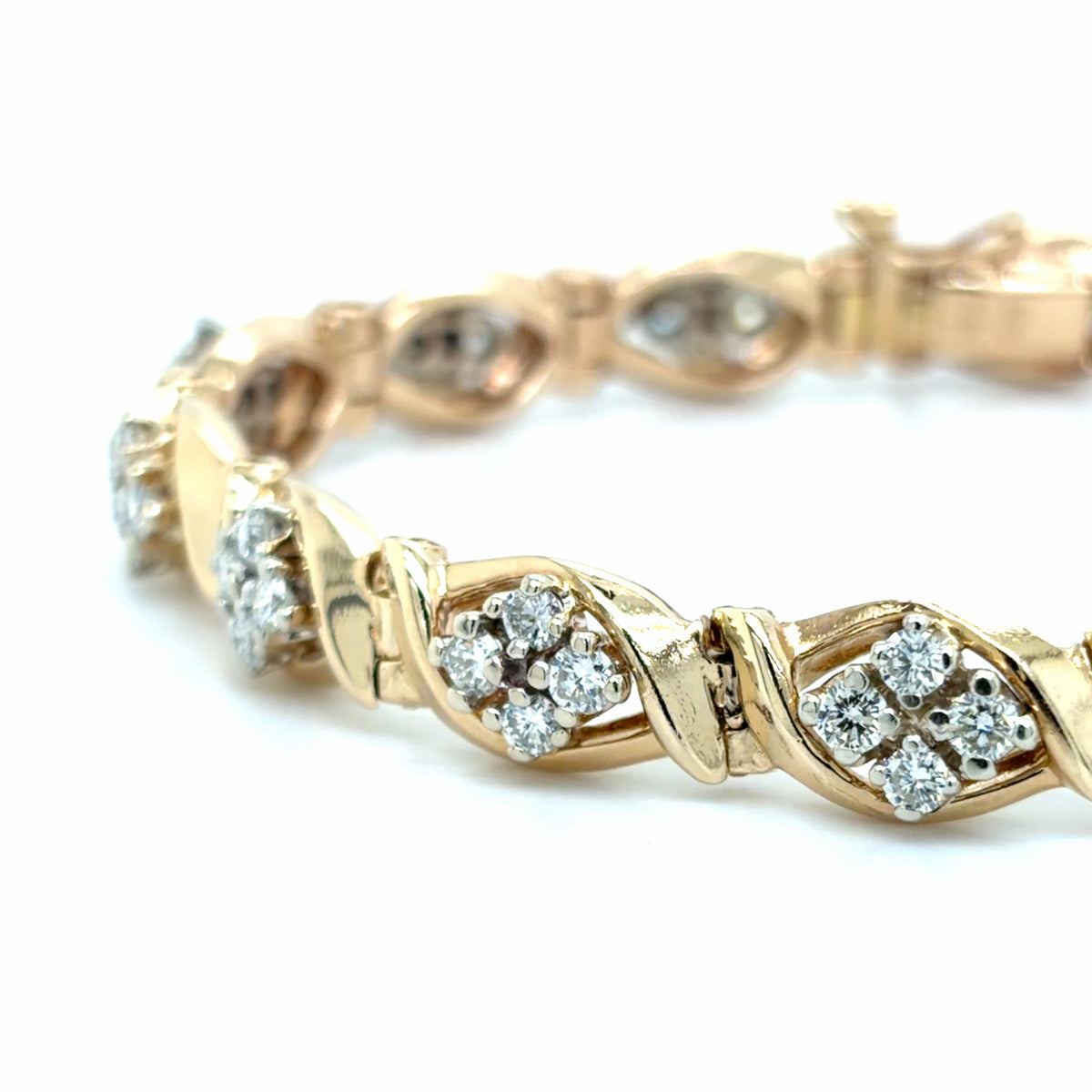 Estate 3.08cttw Diamond Add-a-Link Bracelet