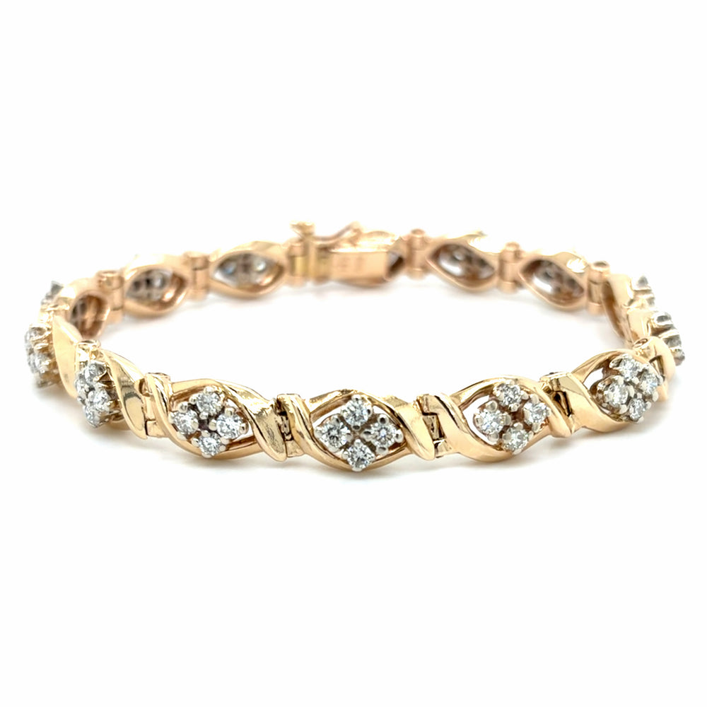 Estate 3.08cttw Diamond Add-a-Link Bracelet