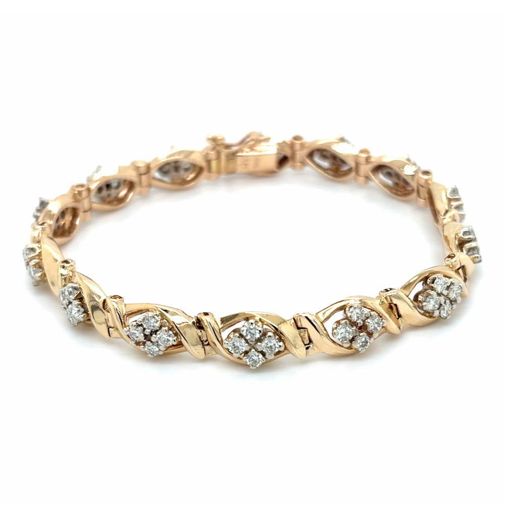 Estate 3.08cttw Diamond Add-a-Link Bracelet