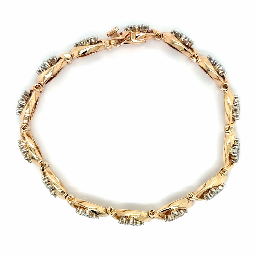 Estate 3.08cttw Diamond Add-a-Link Bracelet