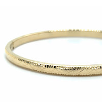 Estate Diamond Cut Hinged Bangle