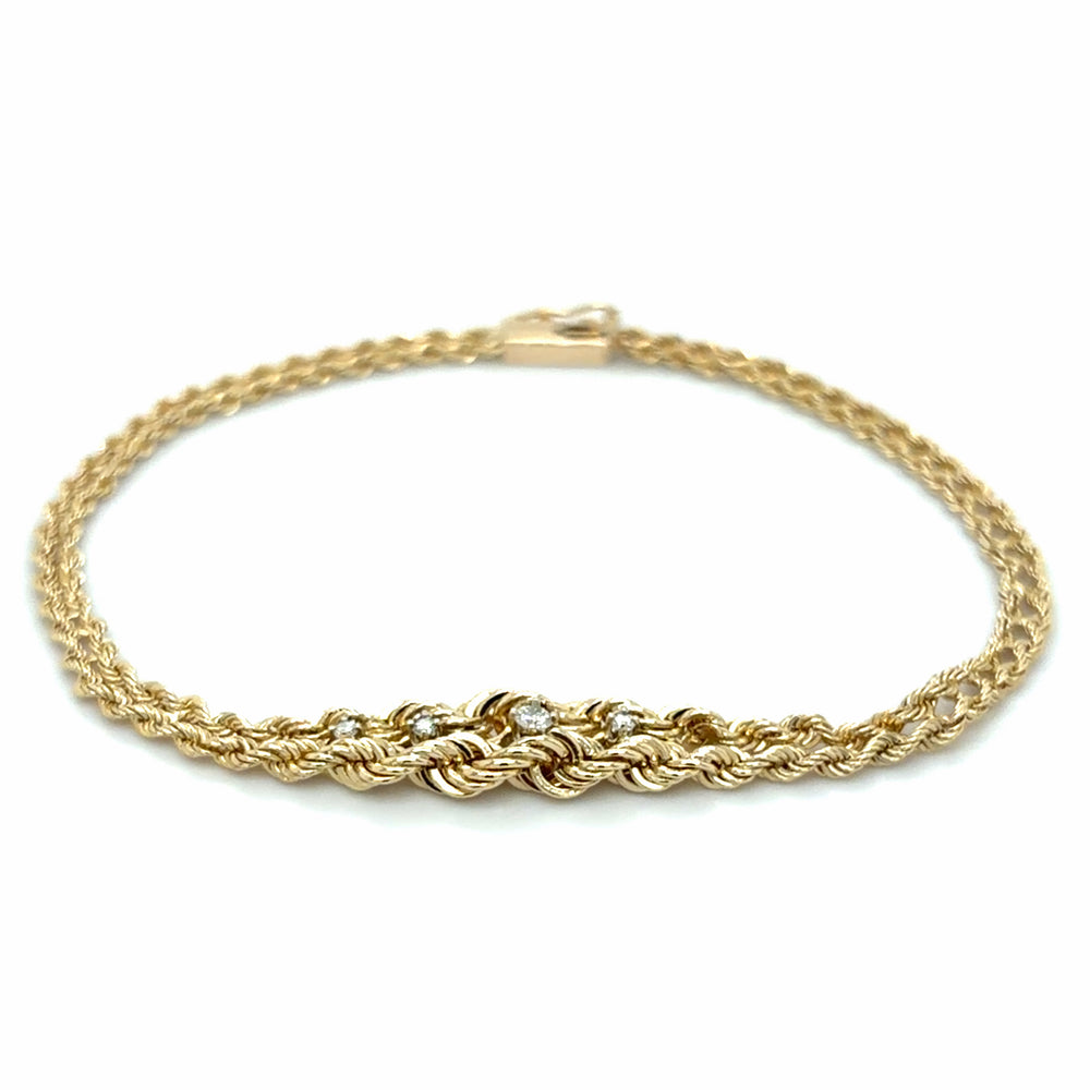 Estate 7" Graduated Rope Bracelet