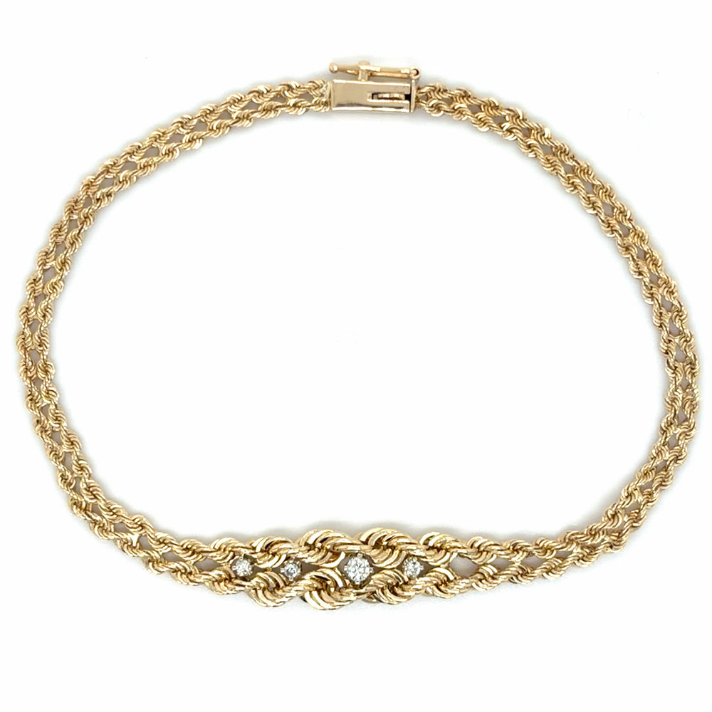 Estate 7" Graduated Rope Bracelet