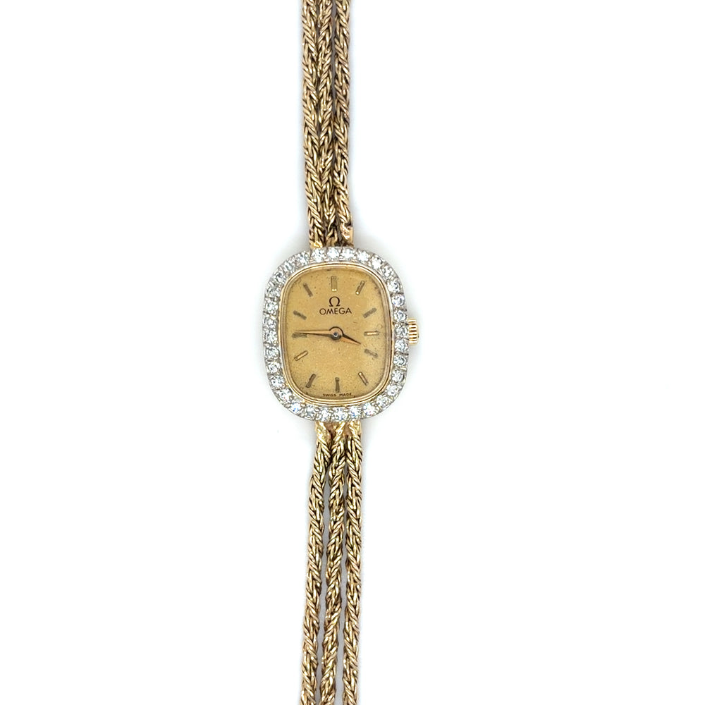 Estate 14K Gold Omega Quartz Wristwatch