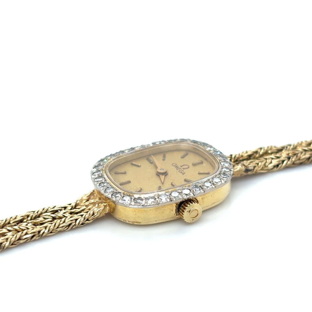 Estate 14K Gold Omega Quartz Wristwatch