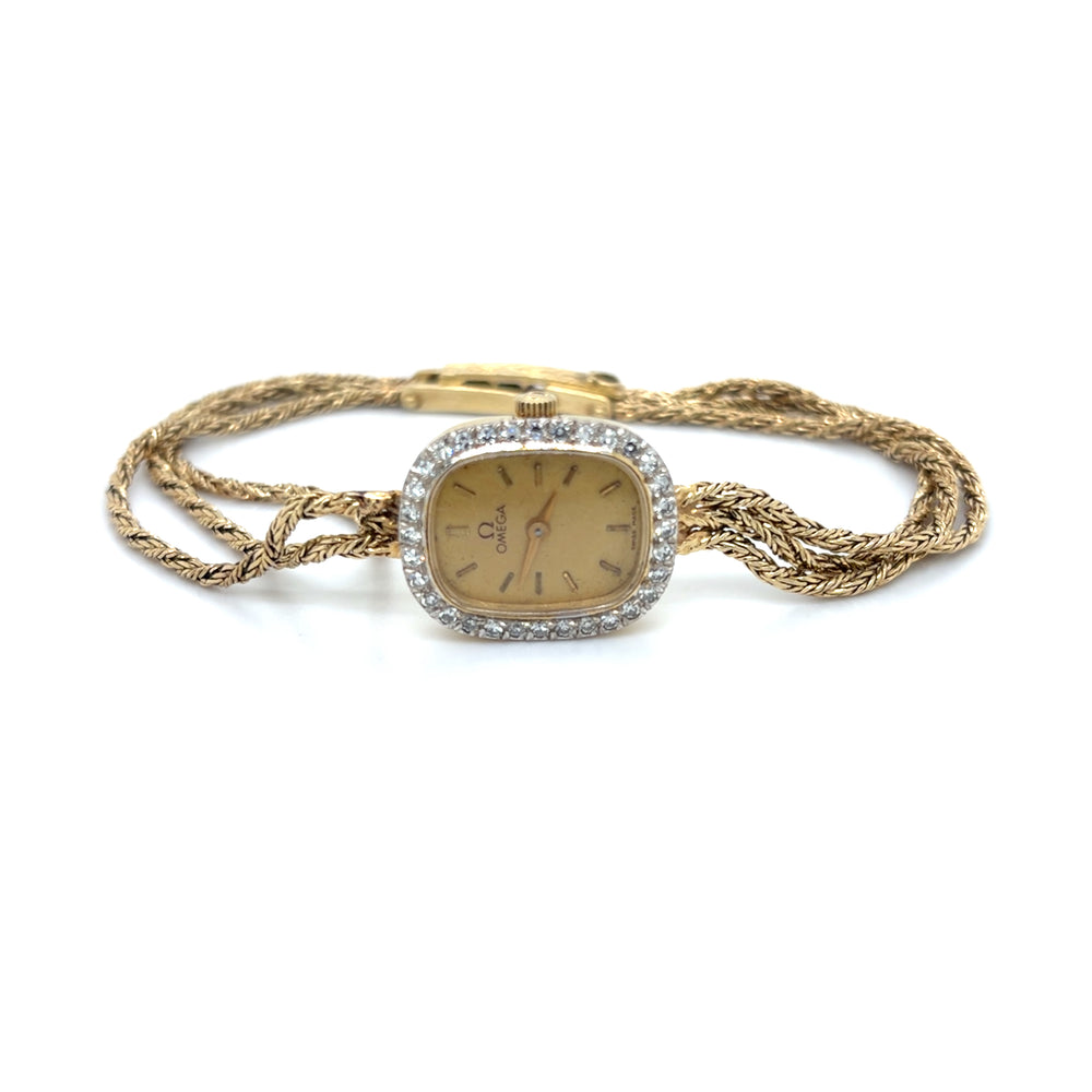 Estate 14K Gold Omega Quartz Wristwatch