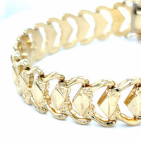 Estate Gold Chevron Link Bracelet