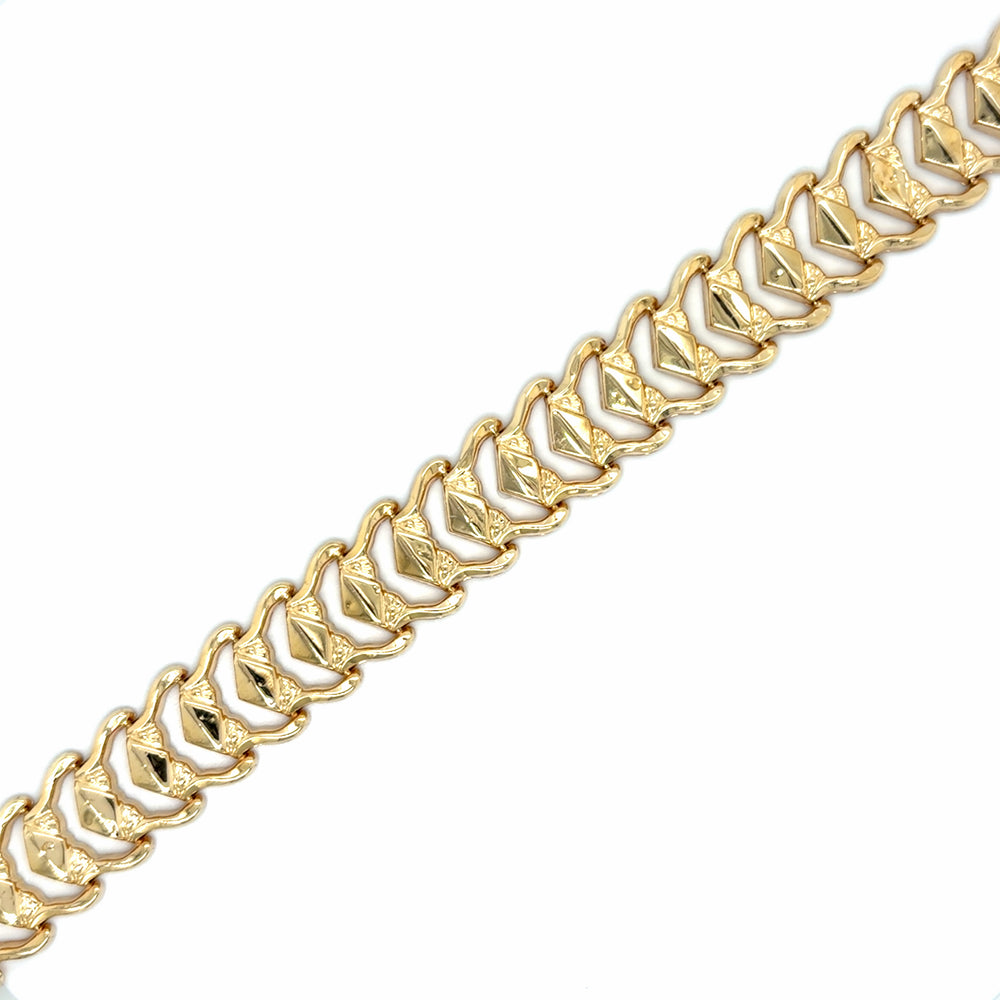 Estate Gold Chevron Link Bracelet