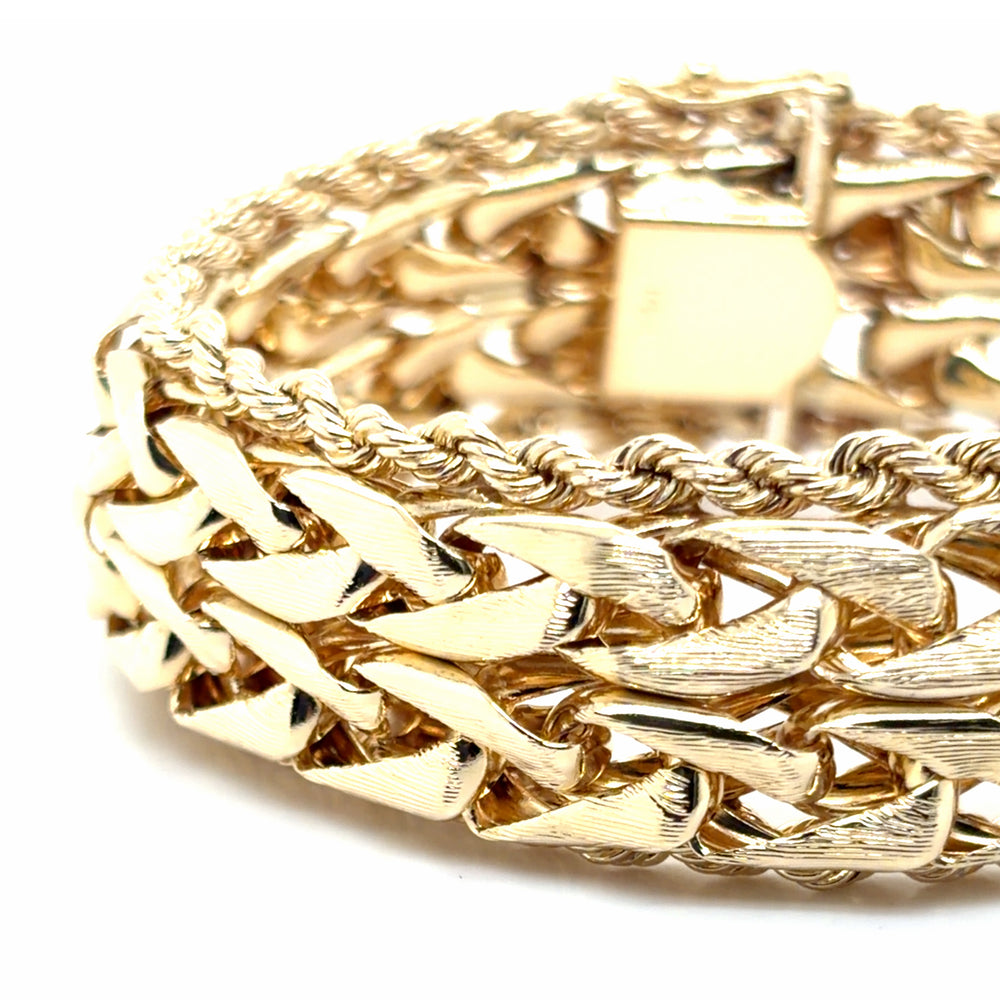 Estate 20mm Fancy Link Statement Bracelet