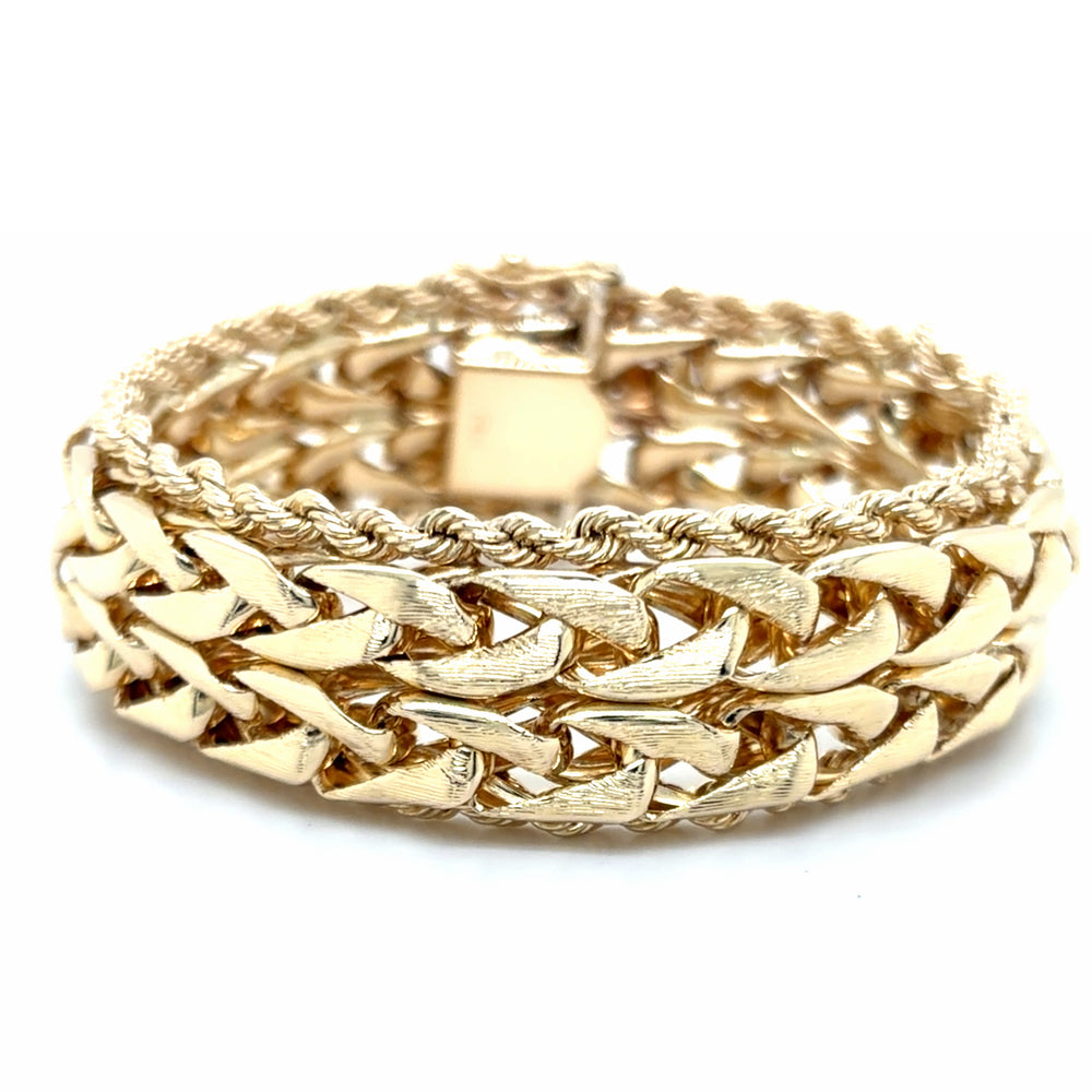 Estate 20mm Fancy Link Statement Bracelet