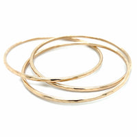 Estate Triple Interlocking Hammered Bangles