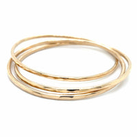 Estate Triple Interlocking Hammered Bangles
